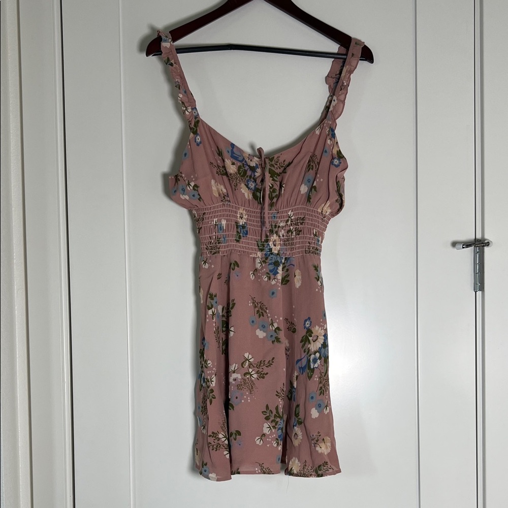 Reformation Floral Mauve Mini Dress